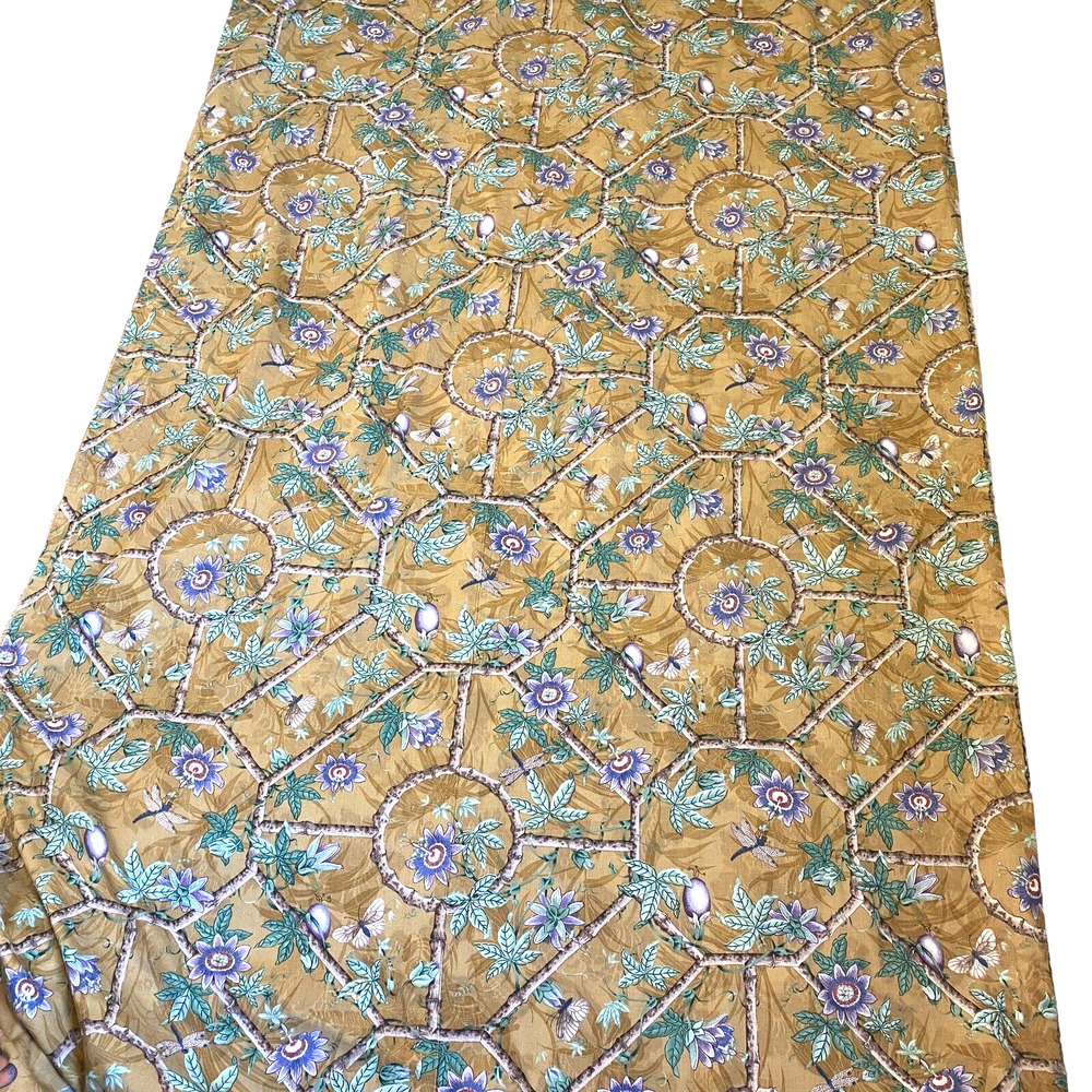 Custom Made Duvet Cover Vintage Designer Botanical Fabric 96x98 Floral/Monkeys2 - Picture 7 of 12